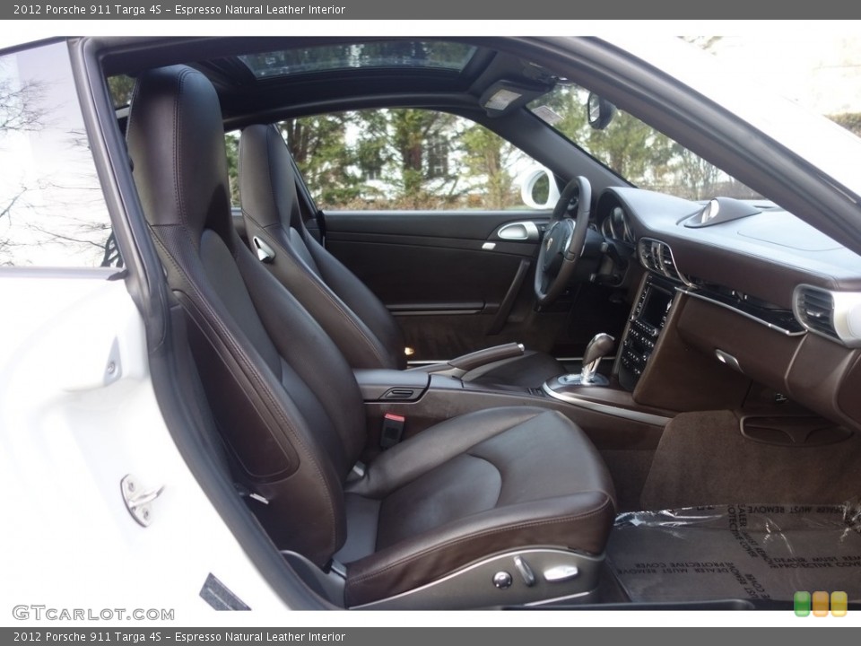 Espresso Natural Leather Interior Front Seat for the 2012 Porsche 911 Targa 4S #117745841