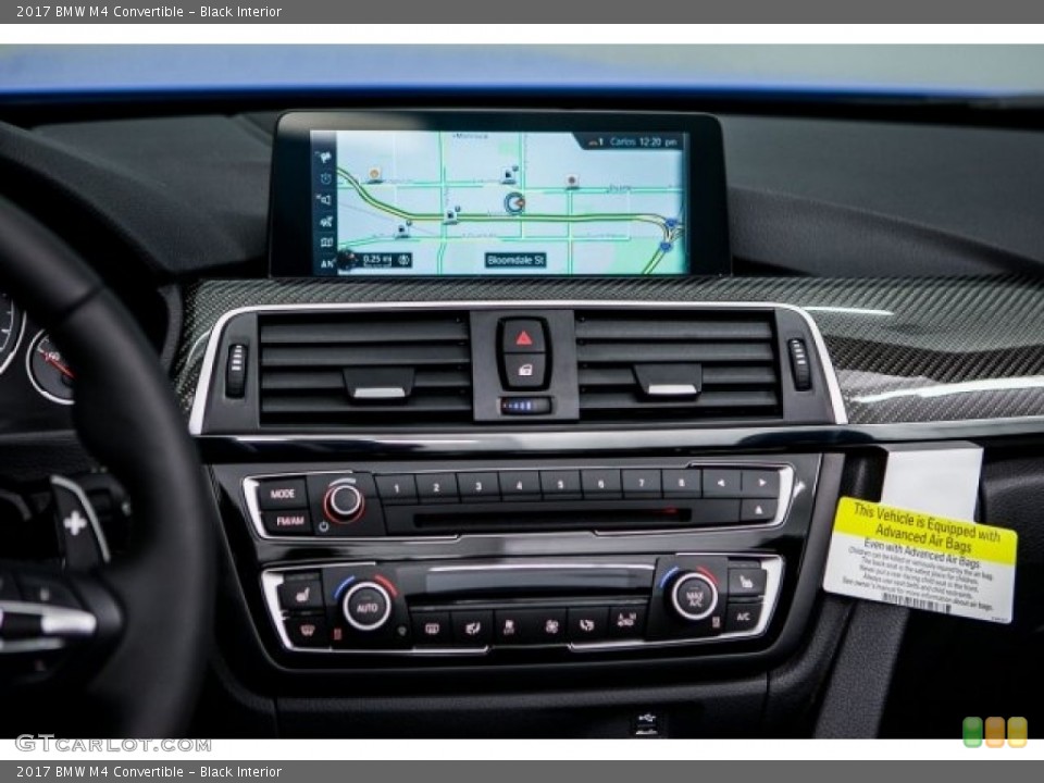 Black Interior Controls for the 2017 BMW M4 Convertible #117755136