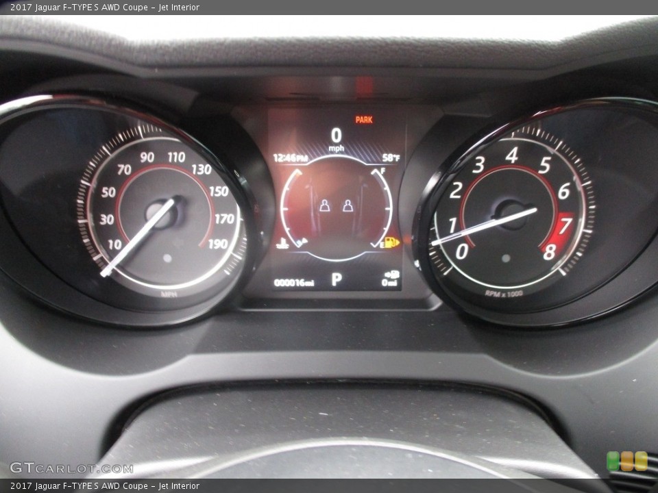 Jet Interior Gauges for the 2017 Jaguar F-TYPE S AWD Coupe #117767225