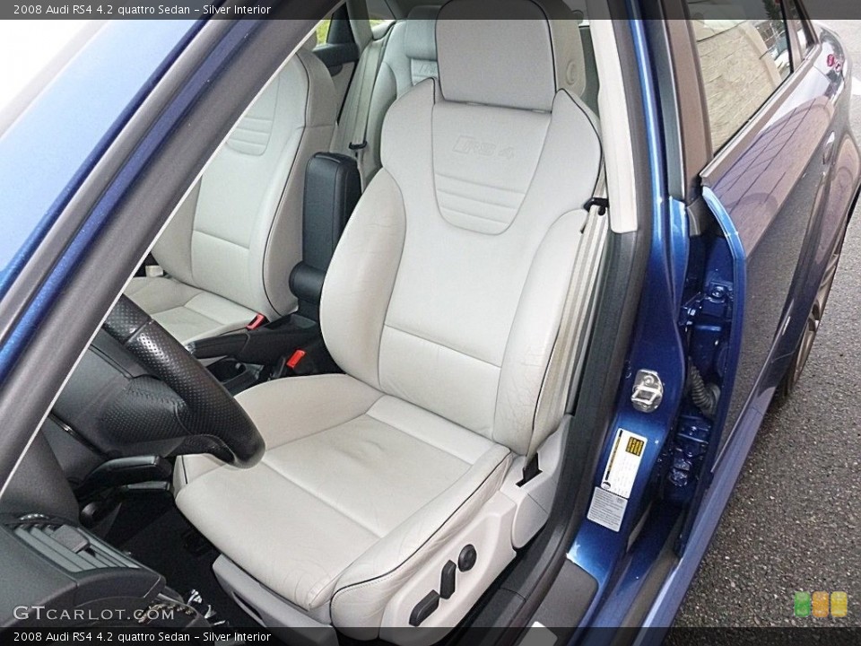 Silver Interior Front Seat for the 2008 Audi RS4 4.2 quattro Sedan #117777718