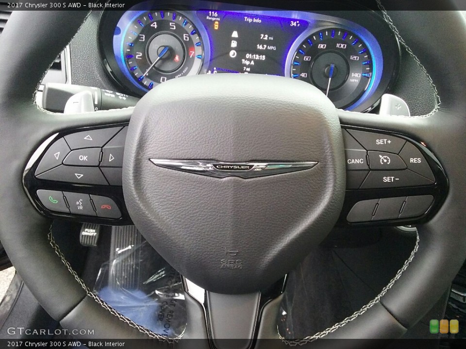 Black Interior Steering Wheel for the 2017 Chrysler 300 S AWD #117777913