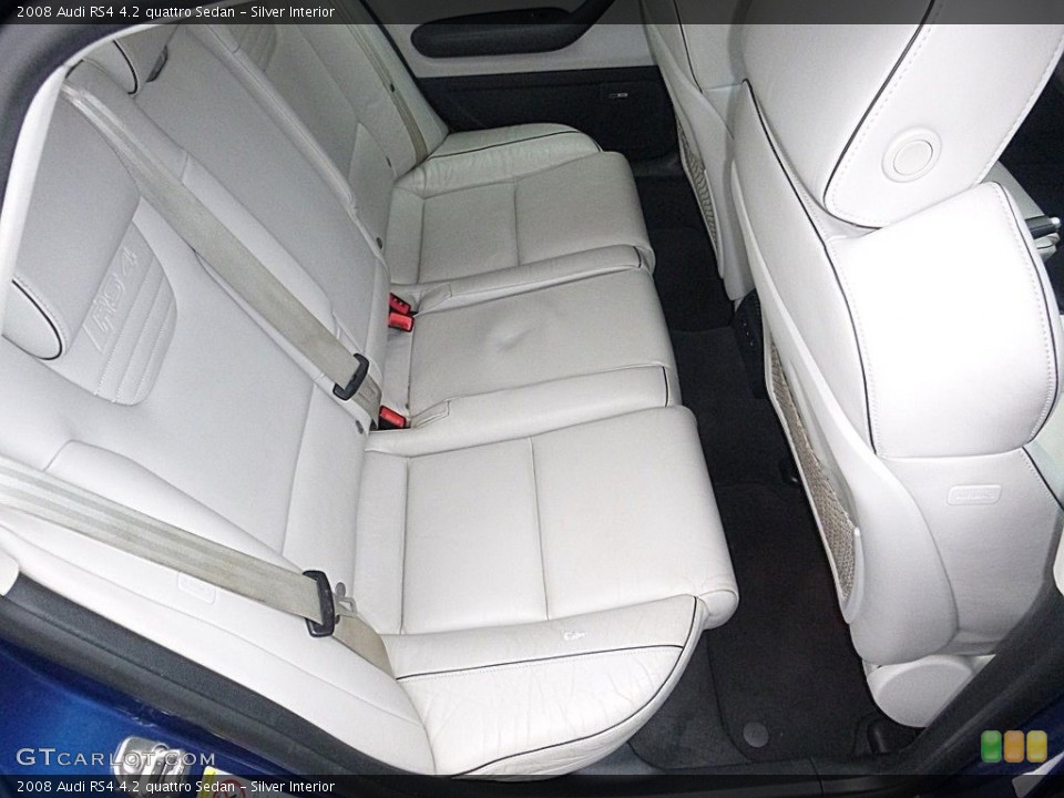Silver Interior Rear Seat for the 2008 Audi RS4 4.2 quattro Sedan #117777943
