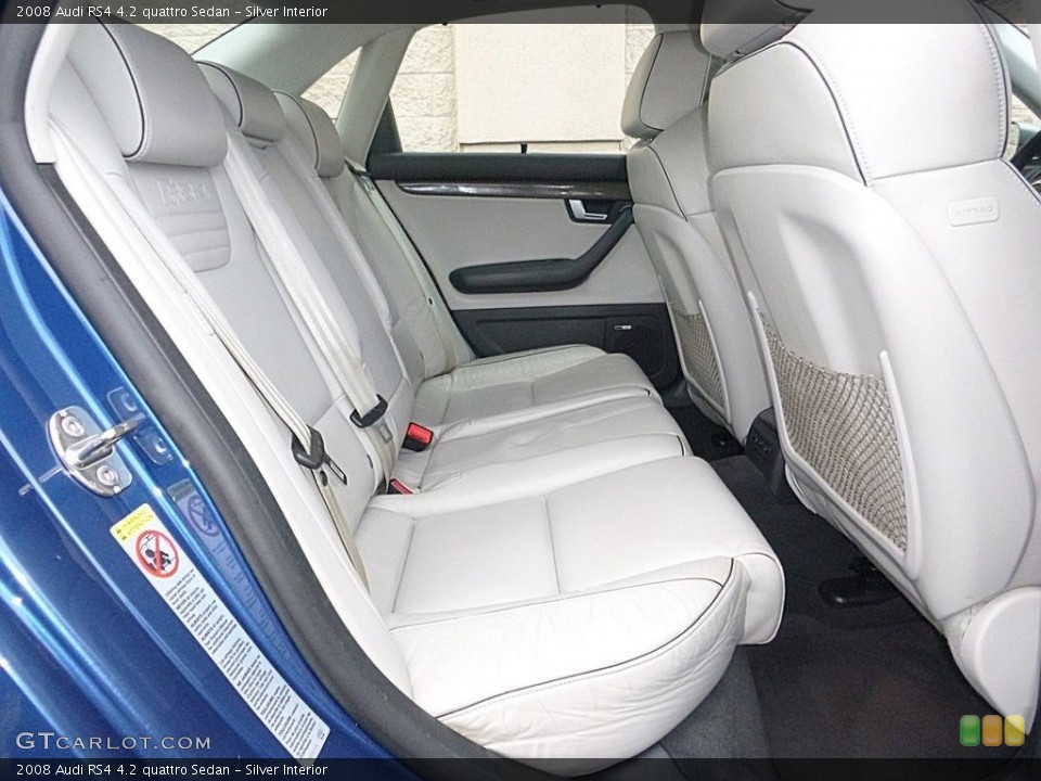 Silver Interior Rear Seat for the 2008 Audi RS4 4.2 quattro Sedan #117777958