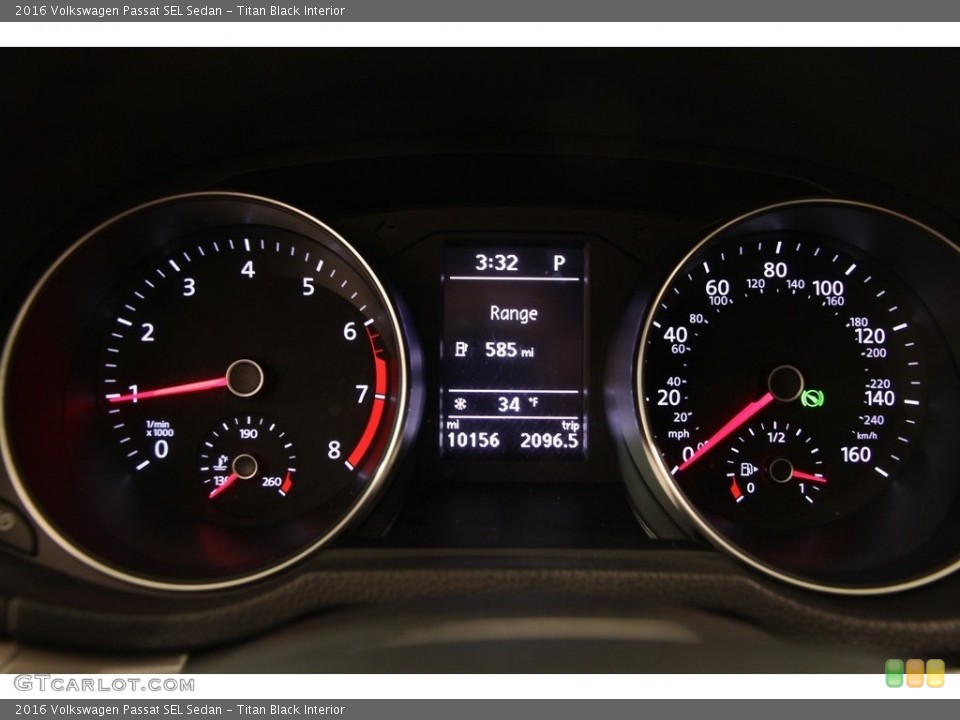 Titan Black Interior Gauges for the 2016 Volkswagen Passat SEL Sedan #117782407