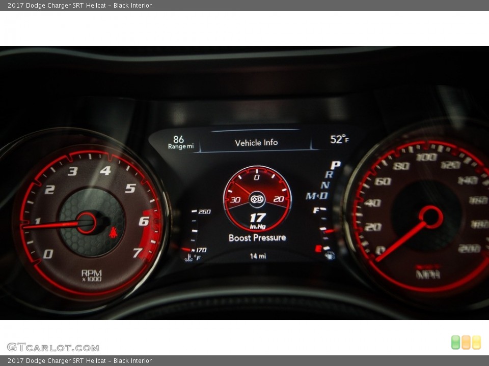 Black Interior Gauges for the 2017 Dodge Charger SRT Hellcat #117783958