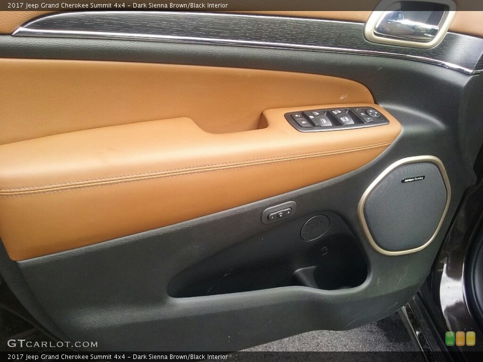 Dark Sienna Brown/Black Interior Door Panel for the 2017 Jeep Grand Cherokee Summit 4x4 #117792964