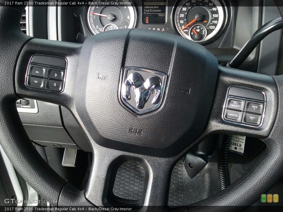 Black/Diesel Gray Interior Steering Wheel for the 2017 Ram 2500 Tradesman Regular Cab 4x4 #117795805