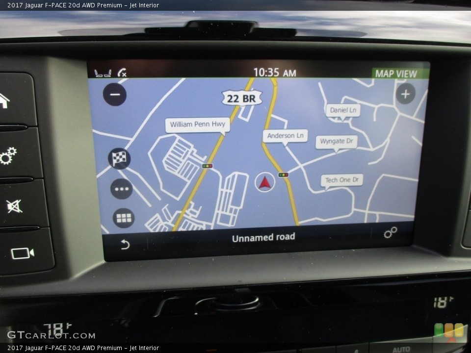 Jet Interior Navigation for the 2017 Jaguar F-PACE 20d AWD Premium #117796405