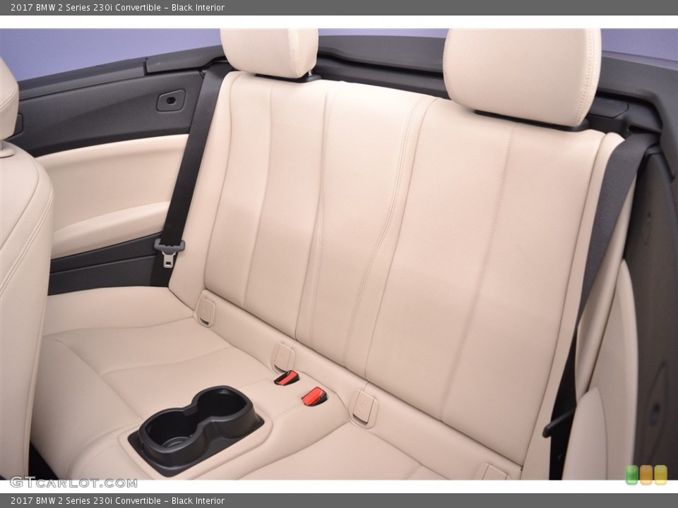 Black Interior Rear Seat for the 2017 BMW 2 Series 230i Convertible #117817621