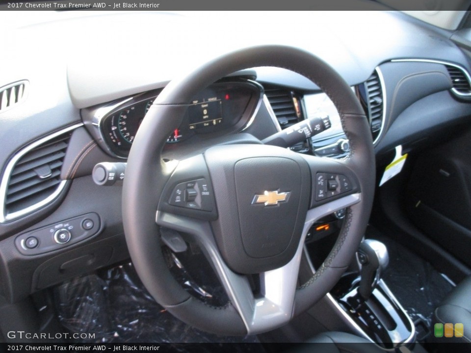 Jet Black Interior Steering Wheel for the 2017 Chevrolet Trax Premier AWD #117818479