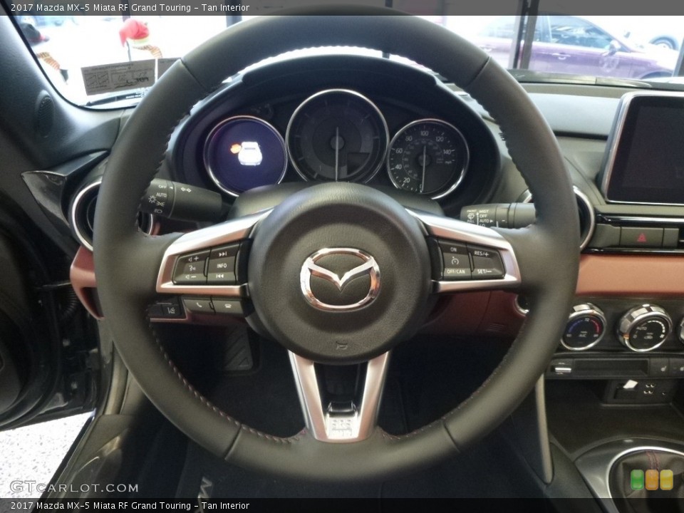 Tan Interior Steering Wheel for the 2017 Mazda MX-5 Miata RF Grand Touring #117831785