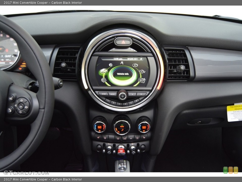 Carbon Black Interior Controls for the 2017 Mini Convertible Cooper #117834194