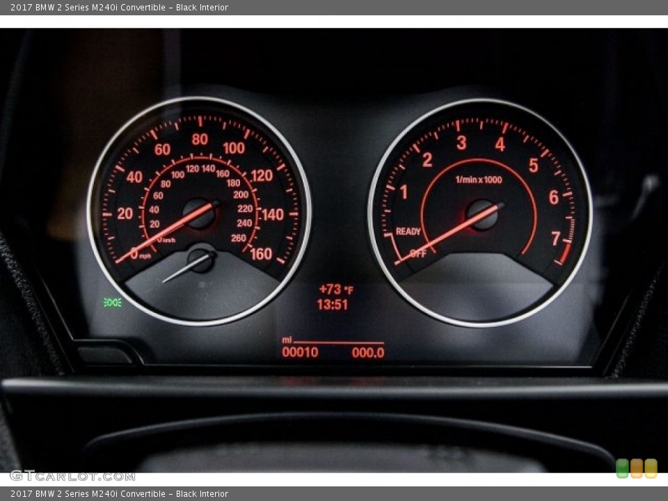 Black Interior Gauges for the 2017 BMW 2 Series M240i Convertible #117842104