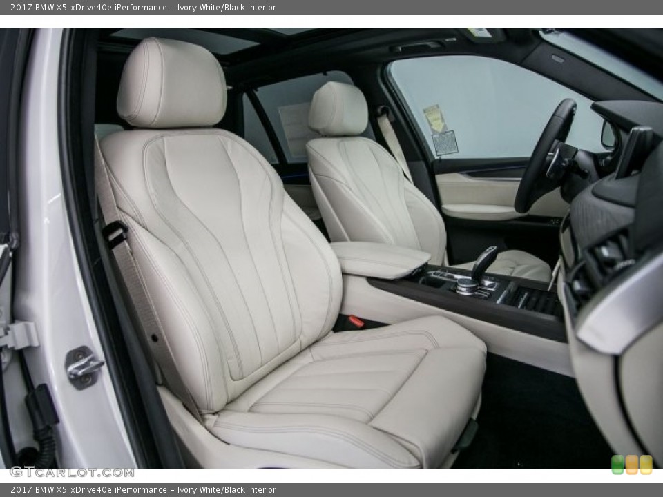 Ivory White/Black 2017 BMW X5 Interiors