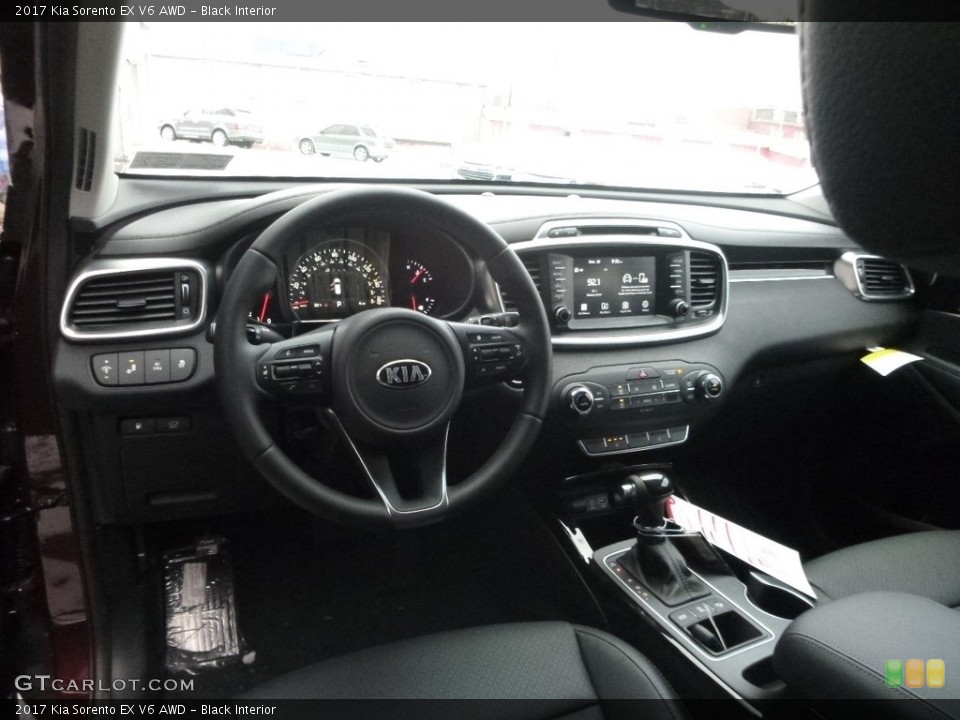 Black Interior Dashboard for the 2017 Kia Sorento EX V6 AWD #117848680