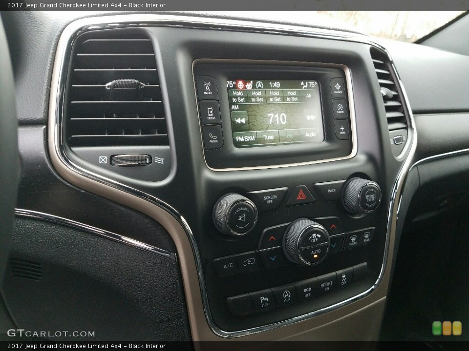 Black Interior Controls for the 2017 Jeep Grand Cherokee Limited 4x4 #117854131