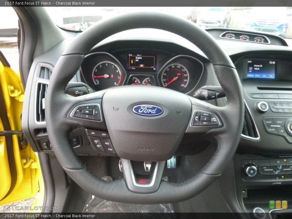 Charcoal Black Interior Steering Wheel for the 2017 Ford Focus ST Hatch #117855082