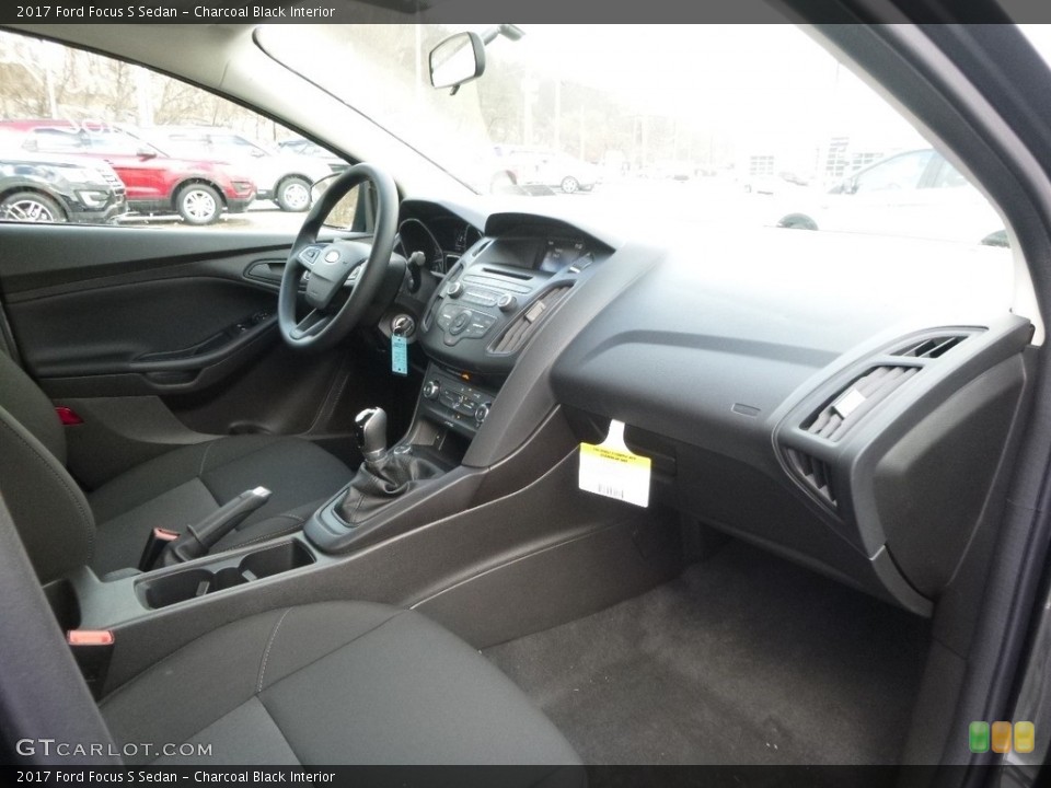 Charcoal Black Interior Dashboard for the 2017 Ford Focus S Sedan #117855220