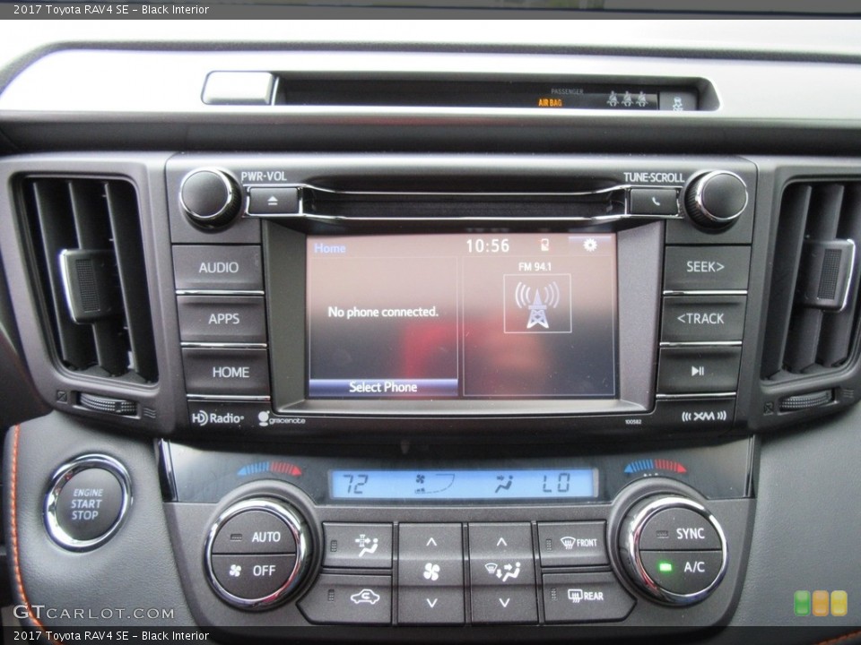 Black Interior Controls for the 2017 Toyota RAV4 SE #117855436