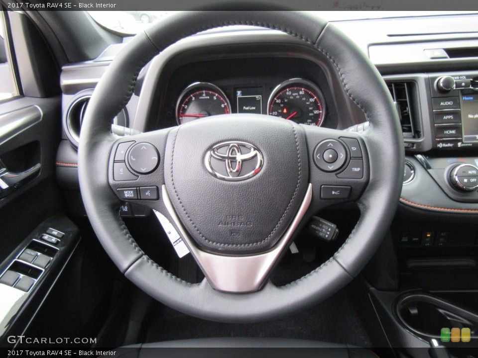 Black Interior Steering Wheel for the 2017 Toyota RAV4 SE #117855550