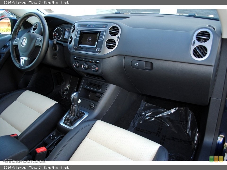 Beige/Black Interior Dashboard for the 2016 Volkswagen Tiguan S #117860551