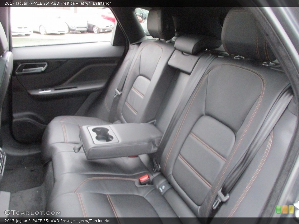 Jet w/Tan Interior Rear Seat for the 2017 Jaguar F-PACE 35t AWD Prestige #117872173