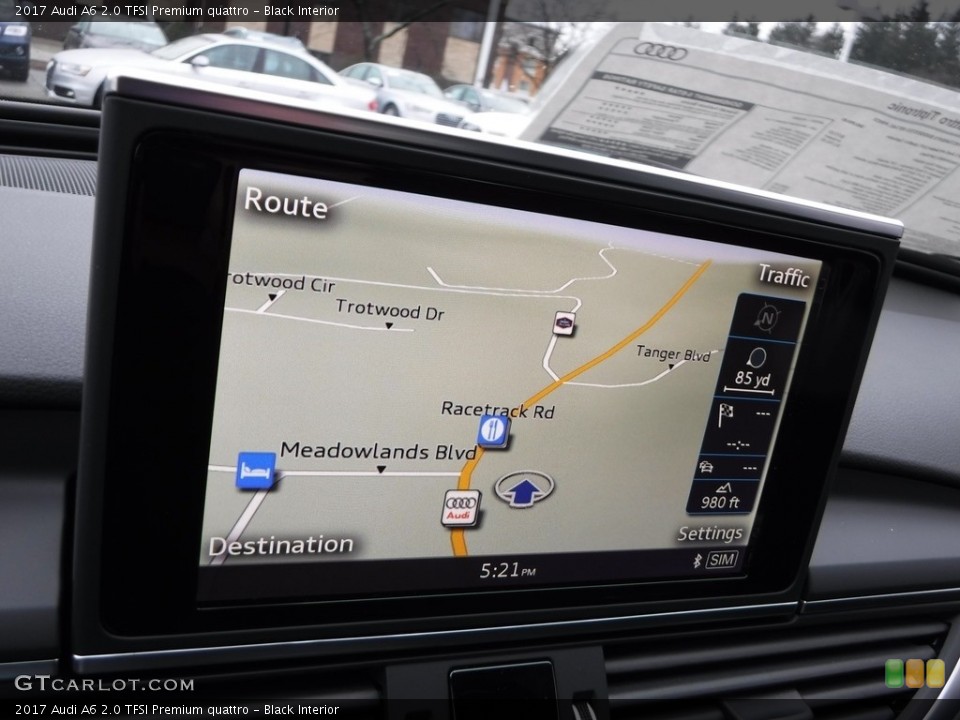 Black Interior Navigation for the 2017 Audi A6 2.0 TFSI Premium quattro #117879406