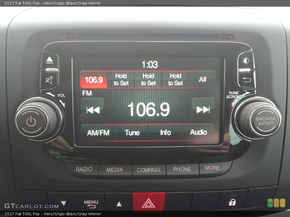 Nero/Grigio (Black/Gray) Interior Controls for the 2017 Fiat 500L Pop #117881851