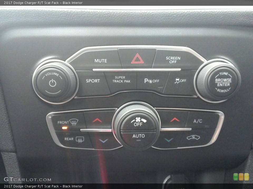 Black Interior Controls for the 2017 Dodge Charger R/T Scat Pack #117882718
