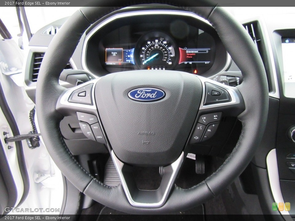 Ebony Interior Steering Wheel for the 2017 Ford Edge SEL #117889754