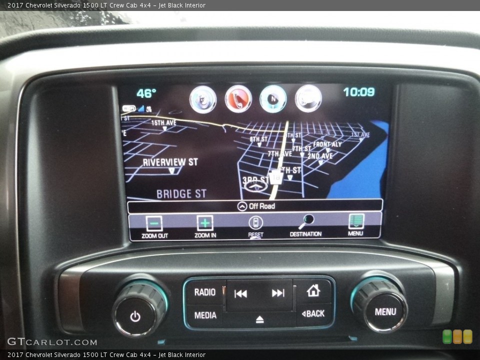 Jet Black Interior Navigation for the 2017 Chevrolet Silverado 1500 LT Crew Cab 4x4 #117892413