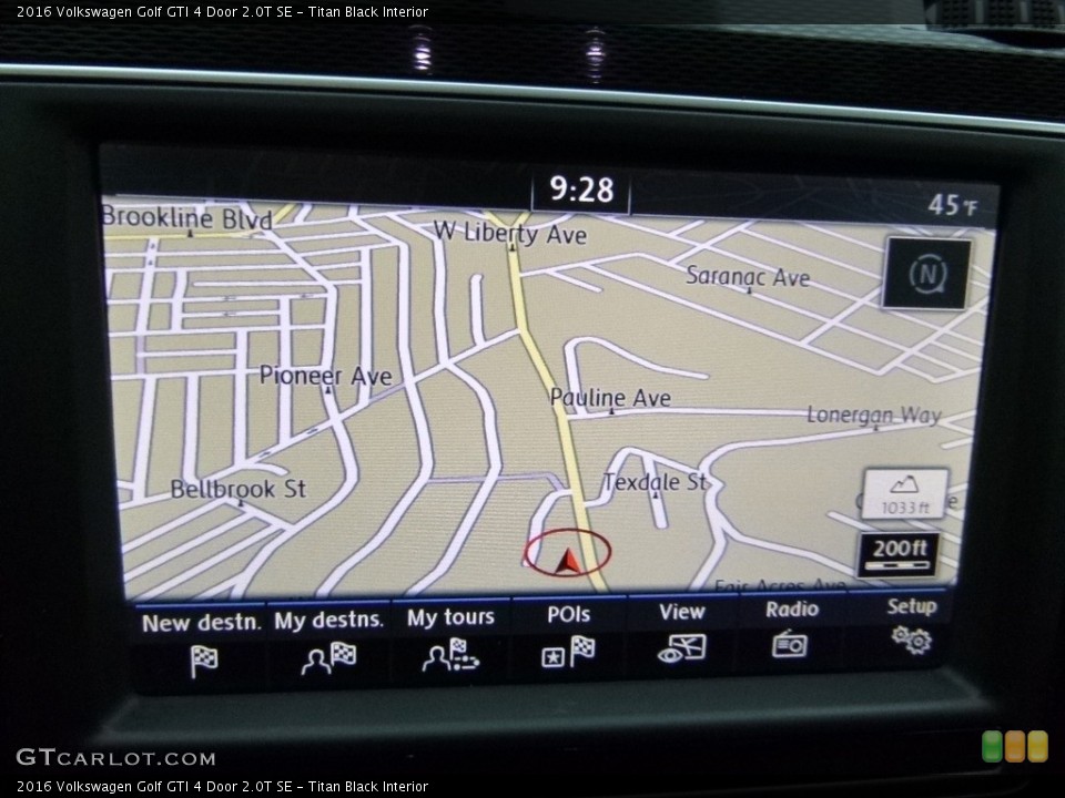 Titan Black Interior Navigation for the 2016 Volkswagen Golf GTI 4 Door 2.0T SE #117895488