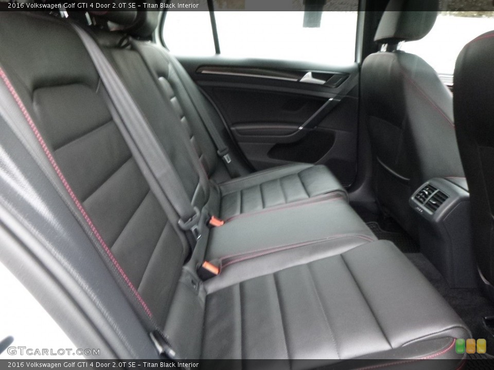 Titan Black Interior Rear Seat for the 2016 Volkswagen Golf GTI 4 Door 2.0T SE #117895632
