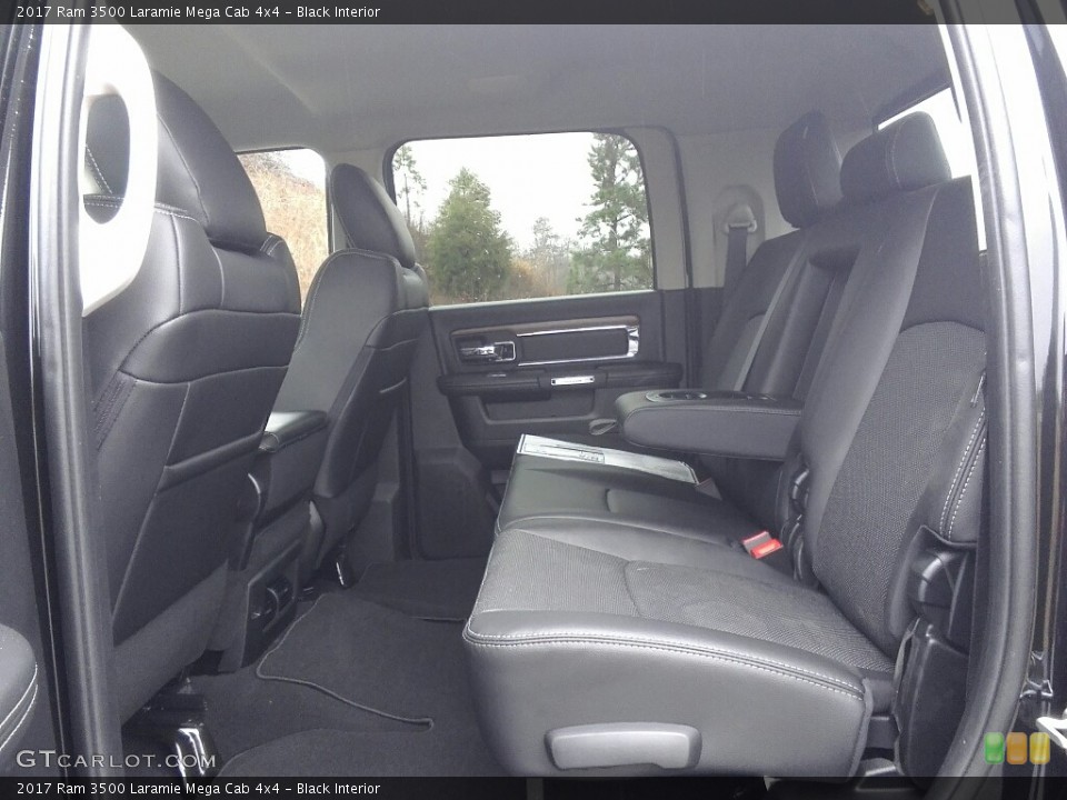 Black Interior Rear Seat for the 2017 Ram 3500 Laramie Mega Cab 4x4 #117899475