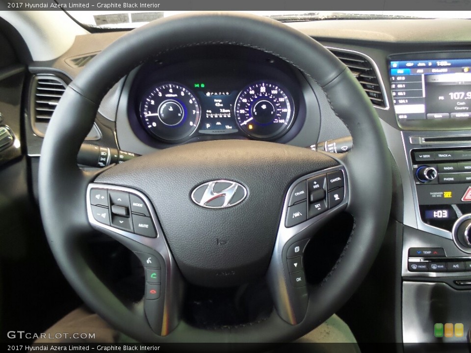 Graphite Black Interior Steering Wheel for the 2017 Hyundai Azera Limited #117908613