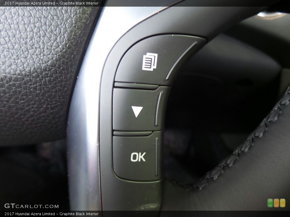 Graphite Black Interior Controls for the 2017 Hyundai Azera Limited #117908766
