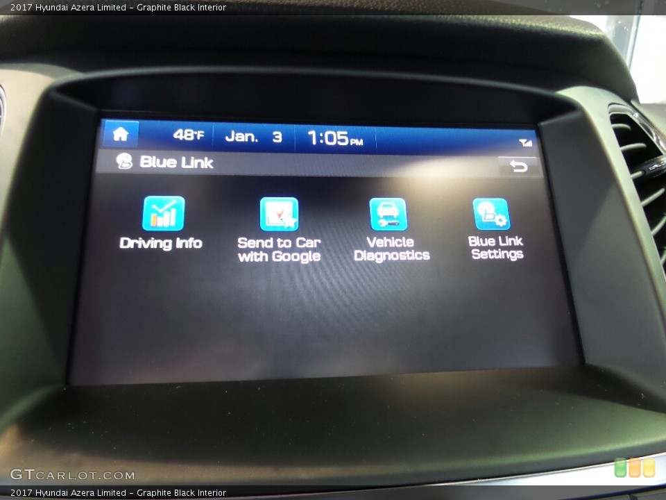 Graphite Black Interior Controls for the 2017 Hyundai Azera Limited #117908811