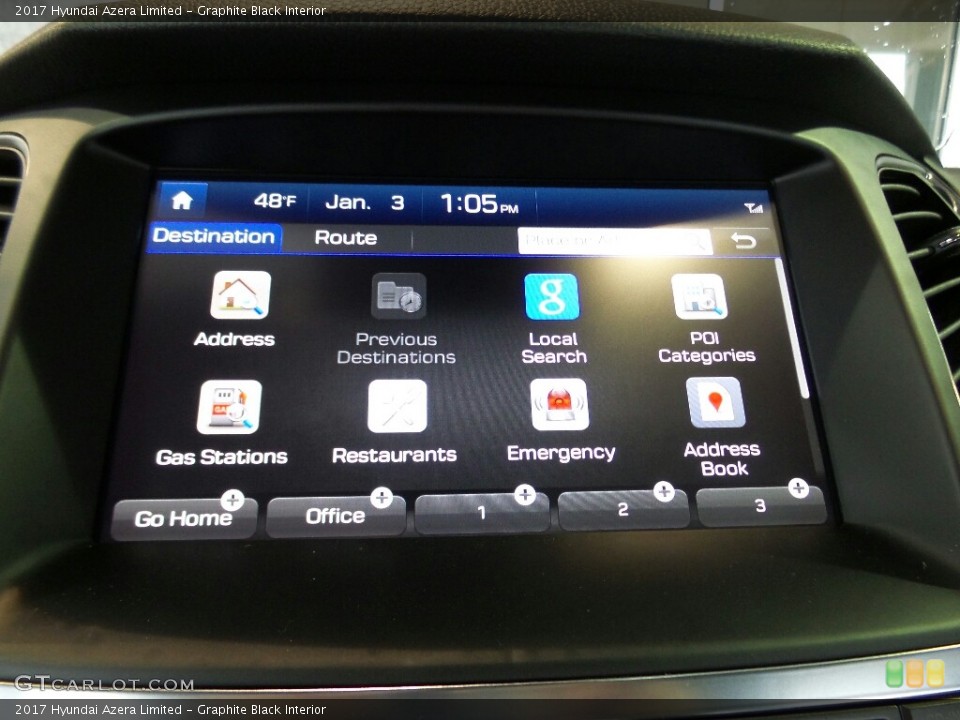 Graphite Black Interior Controls for the 2017 Hyundai Azera Limited #117908841