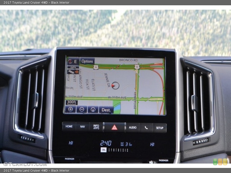 Black Interior Navigation for the 2017 Toyota Land Cruiser 4WD #117914362