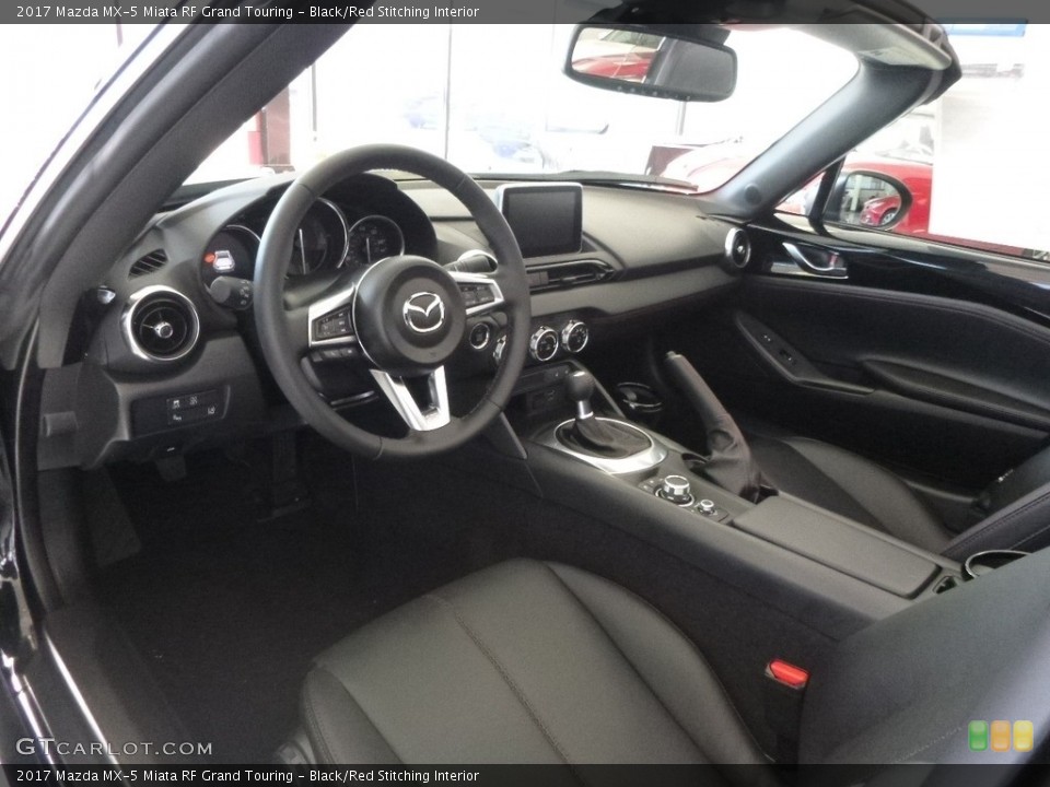 Black/Red Stitching Interior Photo for the 2017 Mazda MX-5 Miata RF Grand Touring #117918298