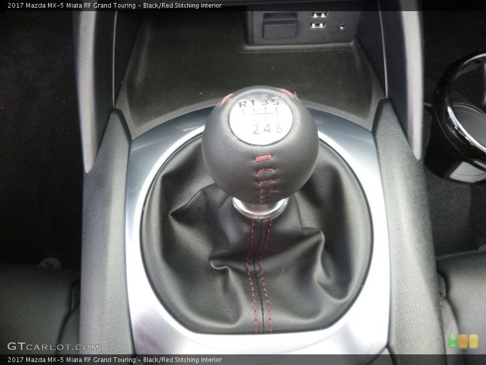 Black/Red Stitching Interior Transmission for the 2017 Mazda MX-5 Miata RF Grand Touring #117918442