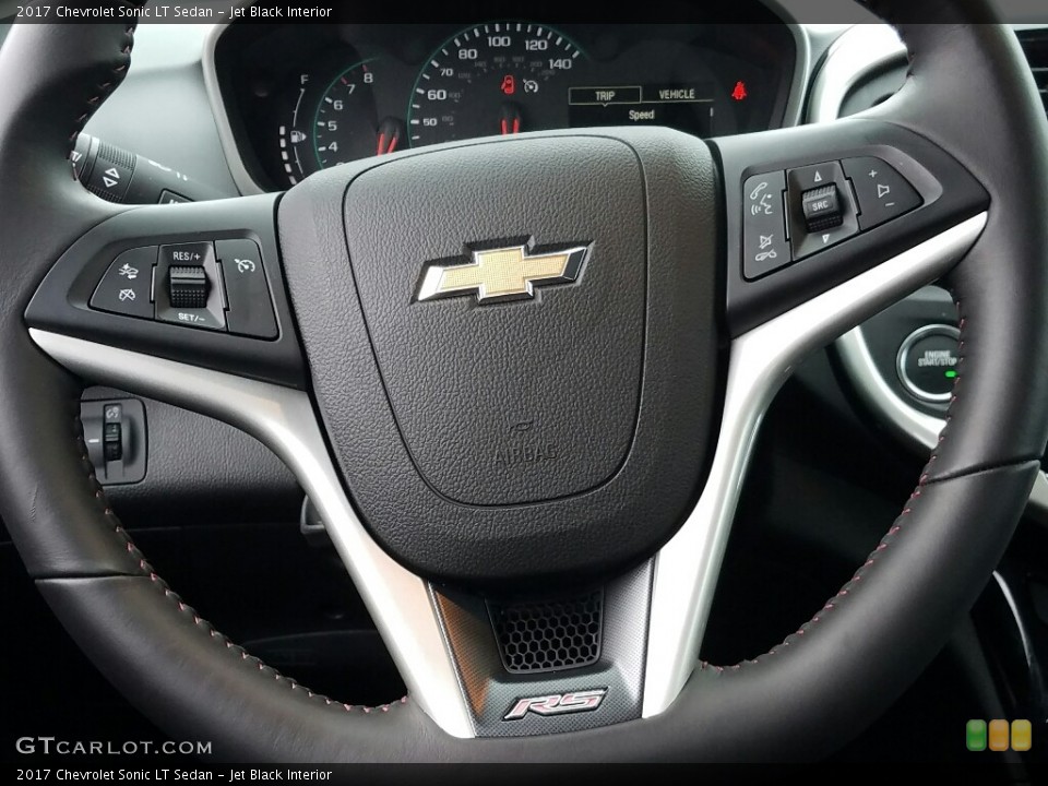 Jet Black Interior Steering Wheel for the 2017 Chevrolet Sonic LT Sedan #117921013