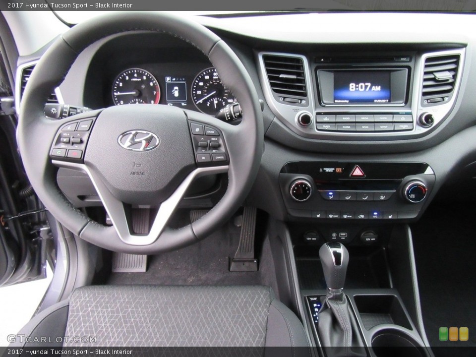 Black Interior Dashboard for the 2017 Hyundai Tucson Sport #117922348