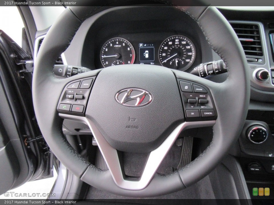Black Interior Steering Wheel for the 2017 Hyundai Tucson Sport #117922516