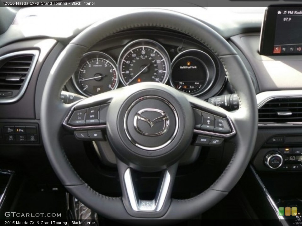 Black Interior Steering Wheel for the 2016 Mazda CX-9 Grand Touring #117923689