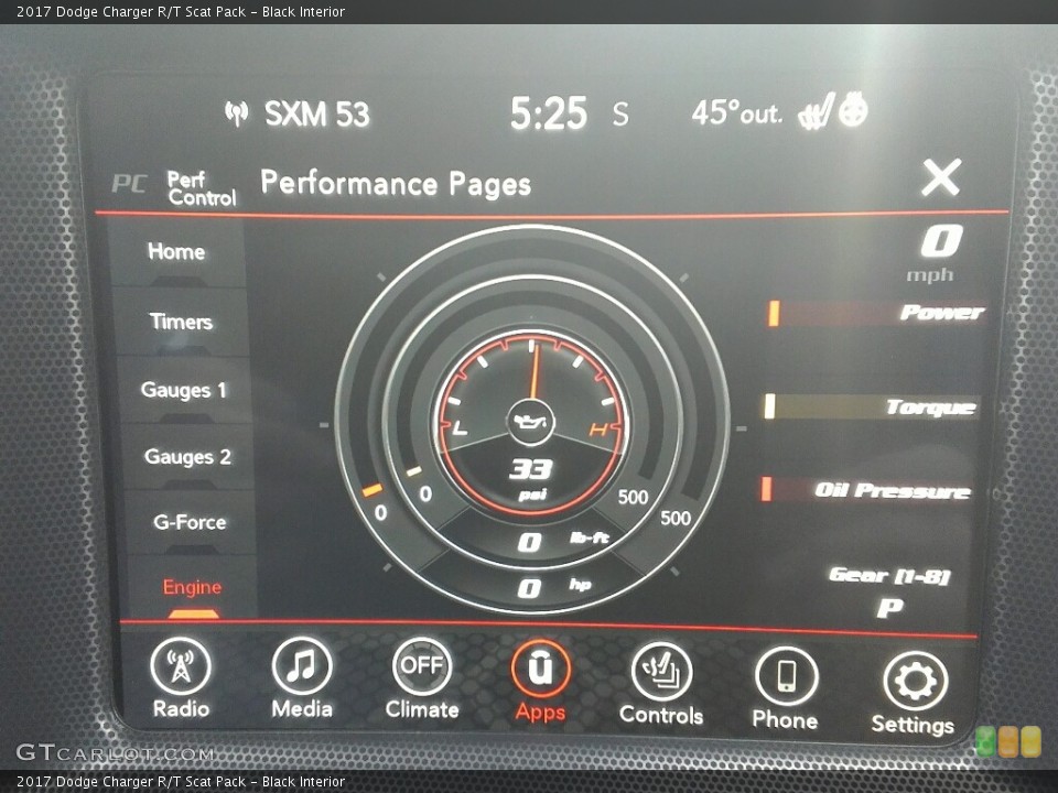 Black Interior Controls for the 2017 Dodge Charger R/T Scat Pack #117924529