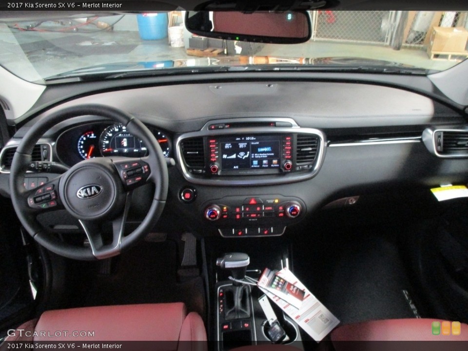 Merlot Interior Dashboard for the 2017 Kia Sorento SX V6 #117929176