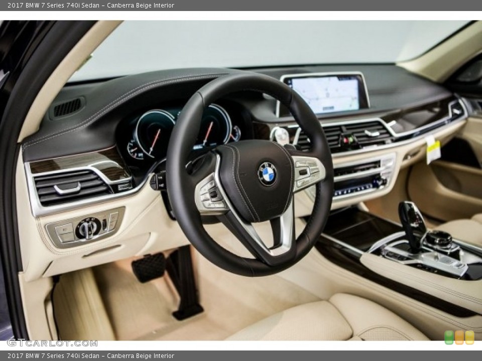 Canberra Beige Interior Dashboard for the 2017 BMW 7 Series 740i Sedan #117935128
