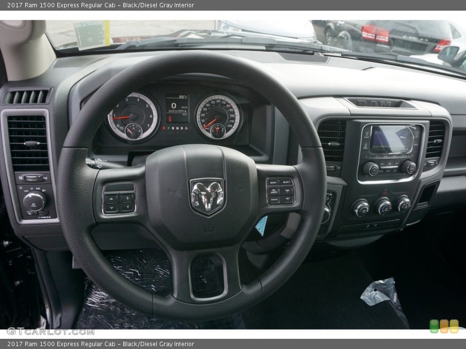 Black/Diesel Gray Interior Dashboard for the 2017 Ram 1500 Express Regular Cab #117941300