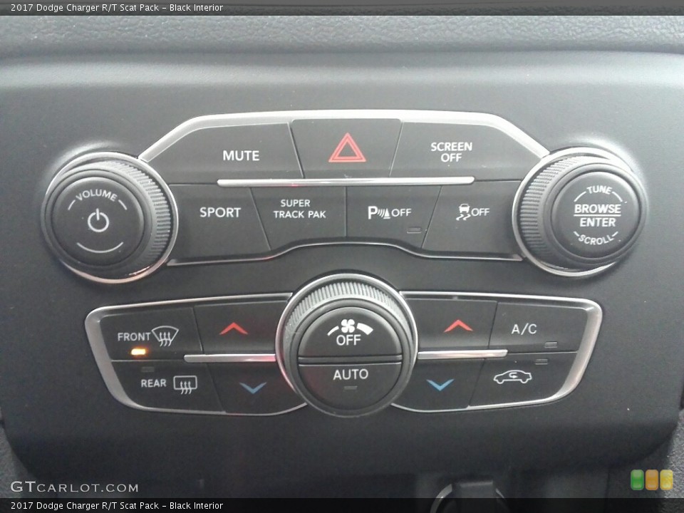 Black Interior Controls for the 2017 Dodge Charger R/T Scat Pack #117943661